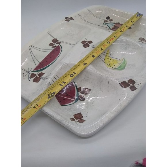 Vintage MCM Royal Sealy Japan Jamaica Pattern Appetizer snack tray plate - Picture 3 of 9